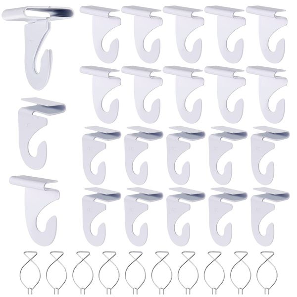 20 Heavy Duty Drop Ceiling Hooks, T-Bar Ceiling Clips for Hanging Plants, Lights