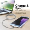 BoxWave Cable Compatible with Kobo Clara HD - Micro USB DuraCable, Braided Micro USB Charging Cable - Space Grey