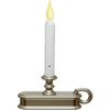 Window Candle with Light Sensor, Orange Flame, Pewter Base, FPC1225P