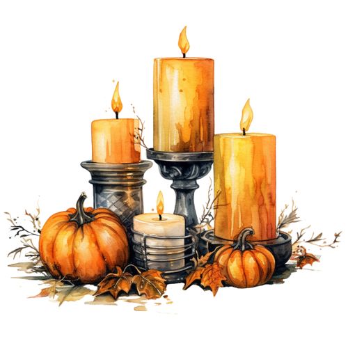 Moohue Stamped Cross Stitch Kits for Adults Beginners Pumpkin Candles 14 Count Counted Cross Stitch Patterns Needlepoint kit (Pumpkin Candles 2)