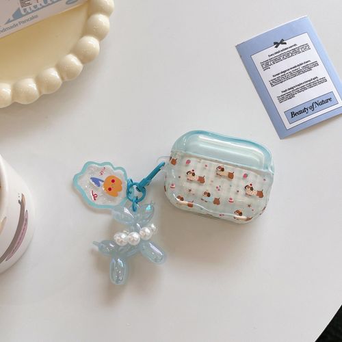 GUAYQAT Earphones Case for Airpods Pro, Cute TPU Protective Cover Sausage Dog Style, Compatible with Airpods Pro 2 for Girls Women.
