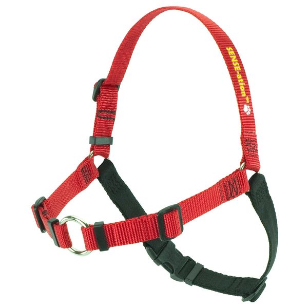 Softouch Sense-ation No-Pull Dog Harness (Red, Medium)