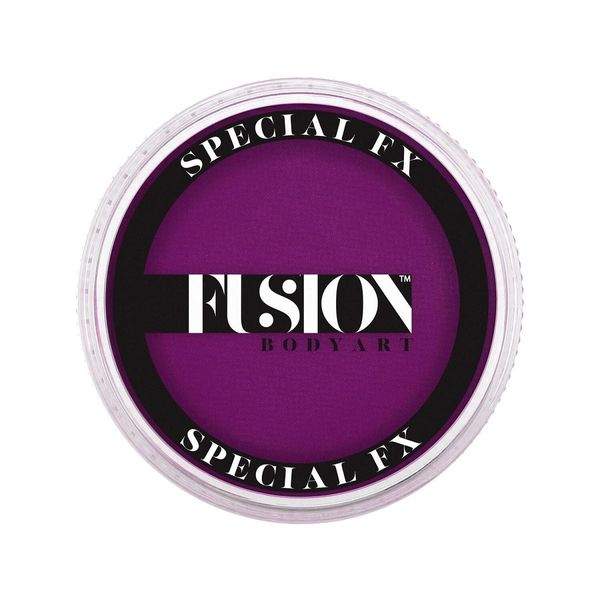 Fusion Body Art and FX Pro Special Effects Paint | Neon Violet (32gm), Professional Quality Water Activated Special FX Paint Supplies Single Color Cake Hypoallergenic, Non-Toxic, Safe, Vegan