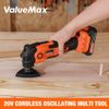 ValueMax 20V Cordless ‎Brushless Oscillating Multi-Tool 6 Variable Speed 16Blade
