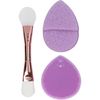 CLEANSE & REFRESH MASK BRUSH & EXFOLIATOR SET (PURPLE)