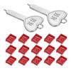 sourcing map 15 Port Blocker Locking USB Port/Dust PC Blocker with Coded Key,Red