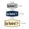 Fancy Use Handrail Sign (Black Gold) - Medium