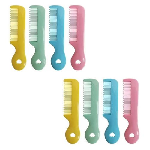 8Pcs Colorful Round Tip Bristles Baby Cute Comb Baby Grooming For Sensitive Scalp Skin, for Nursery Newborn Infant Girl Boy Kids Comb Baby Grooming and Healthcare Kits