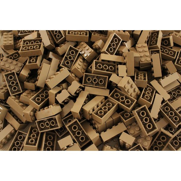 LEGO Bricks: Dark Tan 2x4. Part 3001 (X 25)