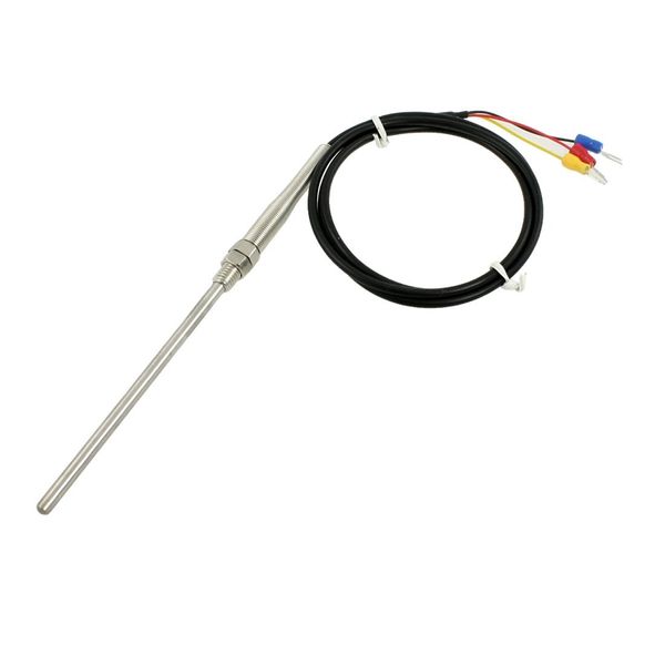 Uxcell Thermocouple Sensor Thermocouple Probe 5 mm x 10 mm PT100 Type Temperature Sensor Length 1 m 2 Pin