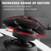 PlayRealm NO Falling Off Thumbstick Extender & Silicone Grip Cover 2 Sets for PS5 & PS4 Controller (Devil Red)