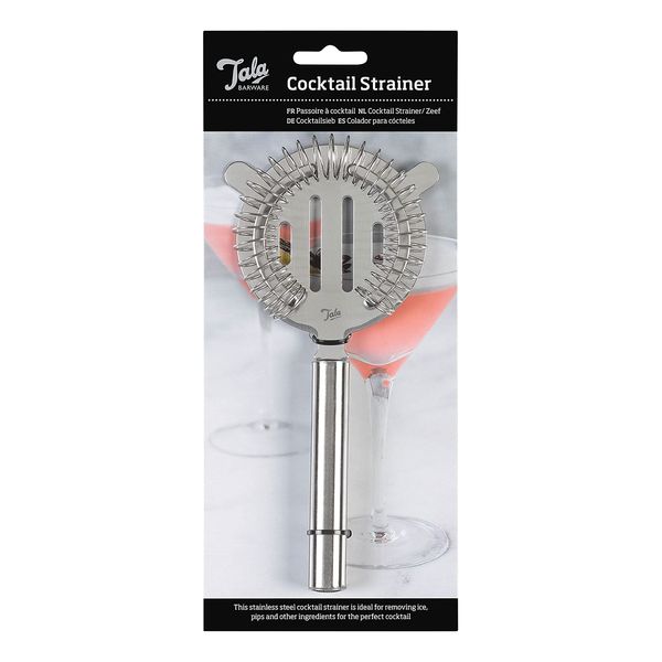 Tala Cocktail Strainer, Stainless Steel Drinks Strainer for making Cocktails, Professional grade and perfect for home use or for themed events