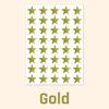 2000 Pack, Gold Foil Star Metallic Stickers - 15mm