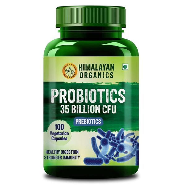 Himalayan Organics Probiotics Supplement 35Billion CFU Unisex 100 Veg Capsule US