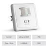 SEBSON 2x PIR Sensor Light Switch Indoor, Wall Flush Mounted, Infrared Motion Sensor, LED suitable, Range max. 9m/160°, IP20
