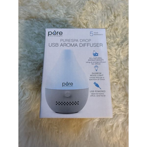 Pure Enrichment Pure Spa Drop USB Aroma Diffuser Waterless Operation New Open