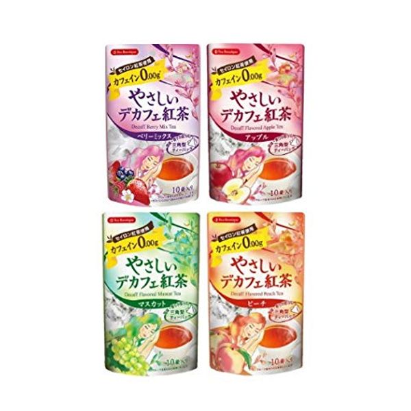 Japan Green Tea Center Tea Boutique Gentle Decaffeinated Tea Decaffeinated Fruit Series, Set of 4