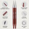 KnitPro Interchangeable Circular Knitting Needle Tips Deluxe Set, Zing, 3.50-8.00mm, 26-47424