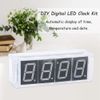 4 Digit DIY LED Digital Clock Kit, LED Electronic Clock with Time/Temperature/Date Display, Light Control, Simple Digital Clock for Beginners Electronics Professionals(White)