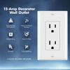 10Pack Outlet Socket, Decora Duplex Receptacle 15 A, 125 V, Non-Tamper Resistant