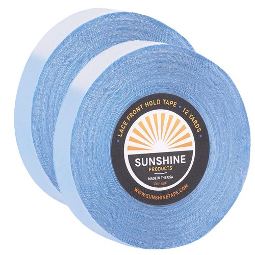 Sunshine (2 Pack) Double Sided Wig Adhesive Tape Roll 1" x 12 Yards - Made in USA (Lace Front Hold)