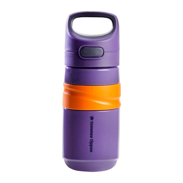 Tommee Tippee Superstar Flip Top Sportee Cup, 18m+ Toddler Drinking Trainer Bottle, Leak and Shake Proof, Hygienic Antibacterial Spout, Bite Resistant, 500ml, Purple