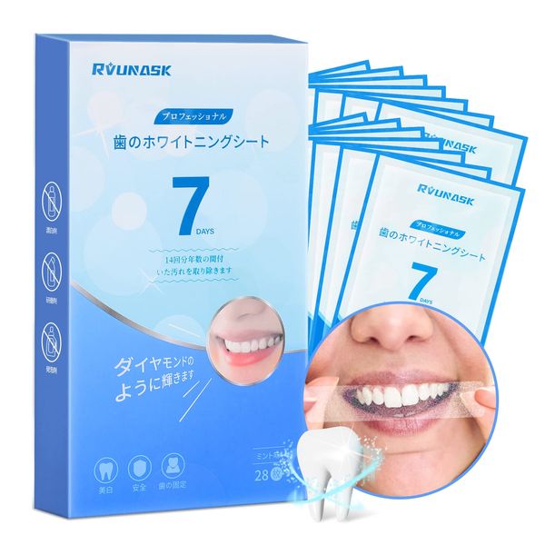 Whitening Sheet, Dentist Recommended, Whitening, Teeth Whitening, 14 Days Supply, 28 Sheets, 2 Weeks Home Tea Care Pack, Toothpaste Sheet, Toothpaste Sheet, Toothpaste Sheet, White Manor, Whitening