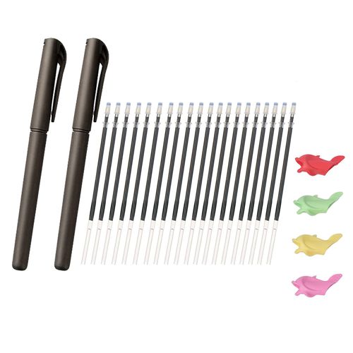 WINBOB 20 Pcs Magic Pens & Refills for Reusable Magic Practice Copybook, Drawing Pen of Invisible Ink, with Writing Training Aid Pencil Grip