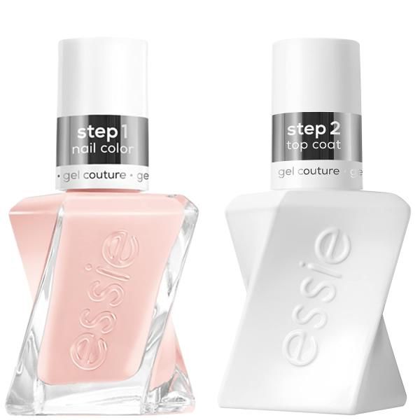 Essie Gel Couture Longwear Nail Polish Kit Sheer Nude Pink Top Coat + Fairy Tailor Each 13.6ml