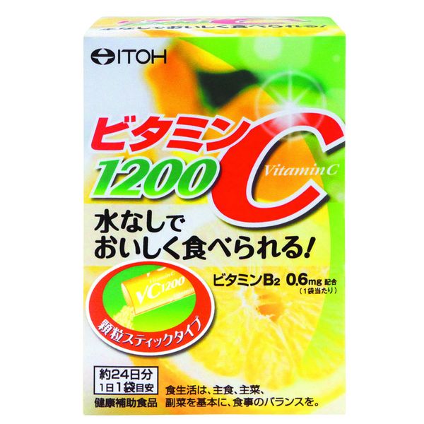 Ito Kampo Pharmaceutical Vitamin C 1200 (24 Bags), Waterless Granules Stick Type