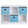 6 Cube Cubby Storage Shelf Cabinet Organizer Stackable Bookcase with 3 Drawers 