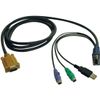 Tripp Lite P778-015 USB/PS2 Combo Cable for Select KVM (15 Feet),Black