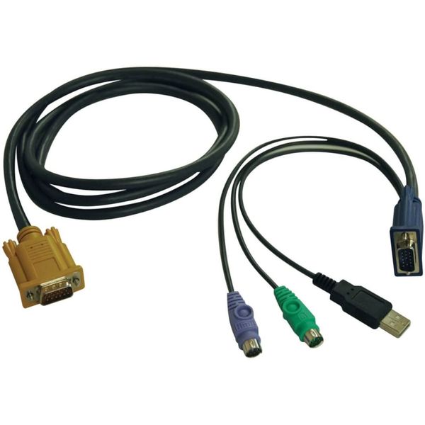 Tripp Lite P778-015 USB/PS2 Combo Cable for Select KVM (15 Feet),Black