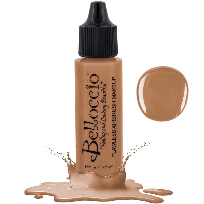 Belloccio Pro Airbrush Makeup GOLDEN TAN SHADE FOUNDATION Flawless Face Cosmetic