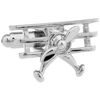 KnBoB Men Cufflinks Plane Silver Cufflinks Tuxedo Shirts Cufflinks