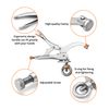 QWORK 9inch Drill Press Locking Clamp, 2 Pack, Fix Clamp, Strong Gripping Clip