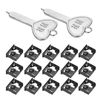 sourcing map 15pcs Port Blocker Locking USB Port/Dust Metal Blocker with Coded Key,Black