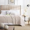 KASYLAN Diamond Knitted Throw Blanket Textured Solid Soft Sofa Throw Couch Knitted Decorative Blanket, 127x152cm Beige