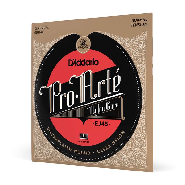 D'Addario Gitarrensaiten - Pro-Arte Saiten Konzertgitarre - EJ45 - Nylonsaiten Konzertgitarre - Classical Nylon Guitar Strings - Normal Tension, 1-Pack