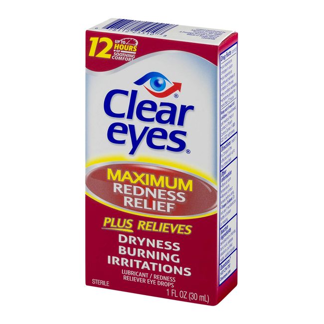 Clear Eyes Redness Relief Eye Drops 0.5 oz Each, 3 Pack