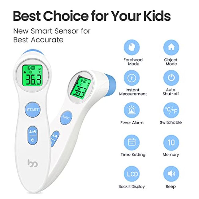 Sejoy Touchless Forehead Thermometer for Adults and Kids, Digital Infrared  Thermometer for Fever