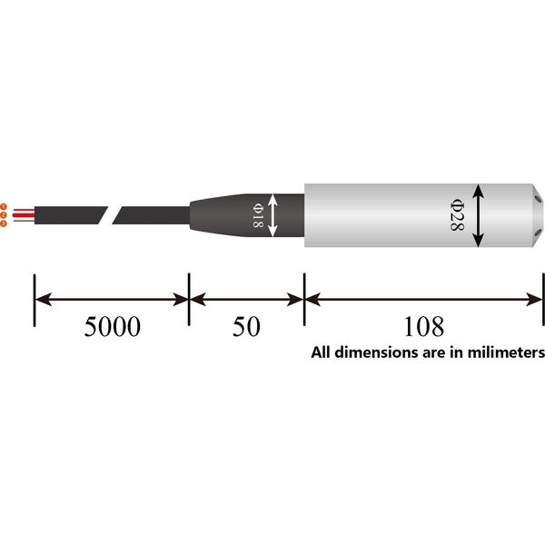 DFRobot Throw-in Type Liquid Level Transmitter, Throw-In Level Transmitter, KIT0139