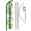 Recycling Full Curve Windless Swooper Flag & Pole Kit Recycle Center