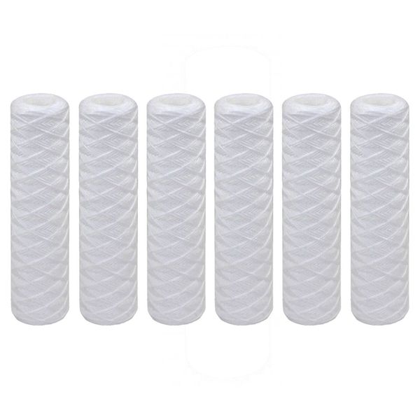 10 x 2.5 20 Micron String Wound Polypropylene Water Filter 6 Pack