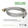 BRAIDED DISHWASHER CONNECTOR 3/8 COMP X 3/8 COMP W/BRASS ELBOW -84"