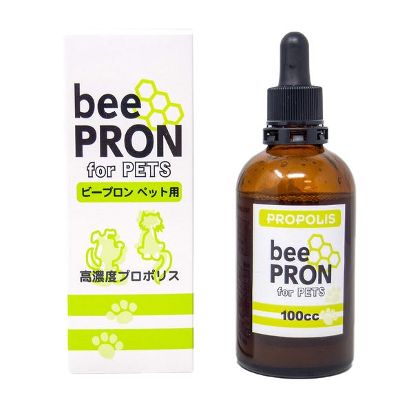 beePRON High Concentration Propolis Beepron for Pets, 3.4 fl oz (100 cc), Made in Brazil