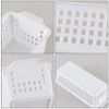 Innouse 4 Packs Slim Plastic Storage Baskets, White Organizer Basket Bins