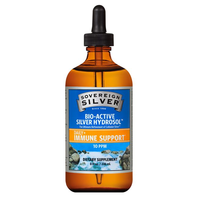 Sovereign Silver 8 fl oz Dropper Bottle - Bio-Active Silver Hydrosol