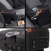 Car Refit Central Container Armrest Box PU Center Storage Case Accessories 7USB