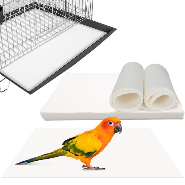 Bird Cage Liners 17×12 Inches, Color You Bird Cage Paper Liners Non-Woven Parakeet Cage Liners 100 Sheets Precut Bird Cage Paper Absorbent Bird Cage Liners for Large Bird Cage